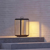 Handle Glass Lantern Outdoor Floor lamps - Clowas